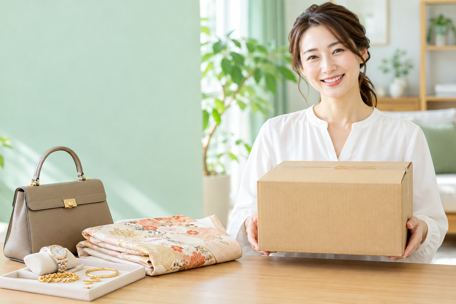 箱にお品物を詰めて送る宅配買取のイメージ