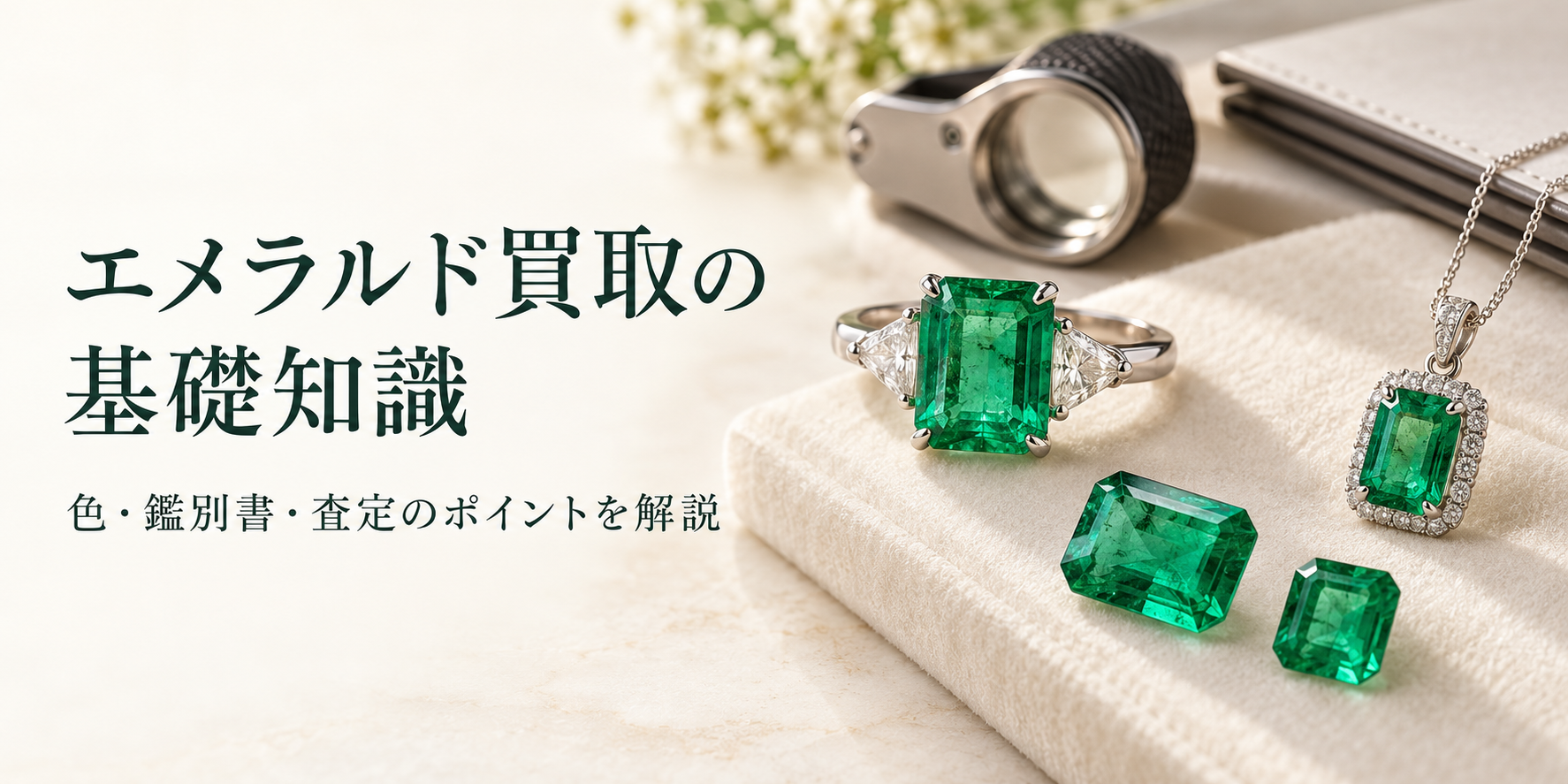エメラルドの買取を考えたら｜色・鑑別書・査定のポイントと売る前の準備